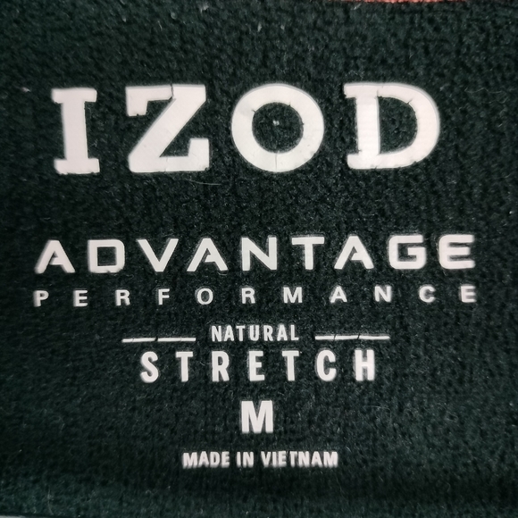 IZOD Advantage Performance Natural Stretch Knit Mock Neck Zip Up Sz. M - Picture 7 of 9
